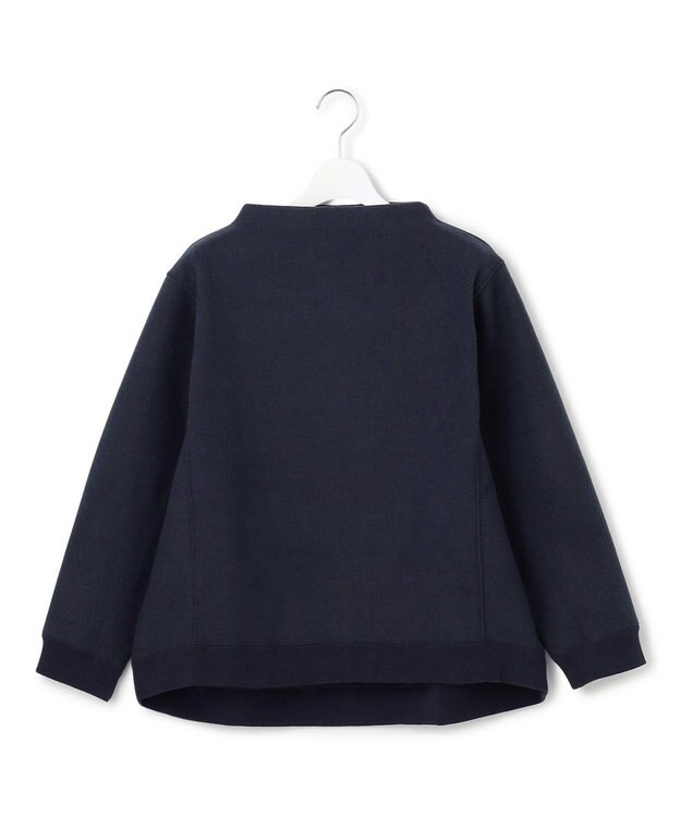J.PRESS YORK STREET 【WOMEN】NEEDLE JERSEY ボトルネックプルオーバー ネイビー系