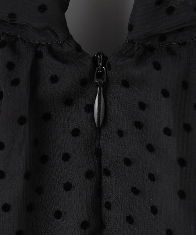 23区 S 【APPLAUDIR】シアードットフロッキー ドレス ブラック系