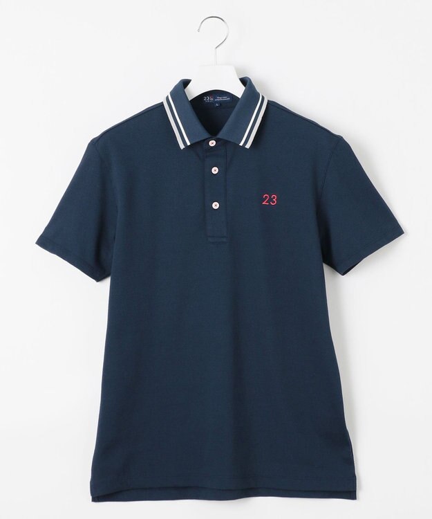 23区GOLF 【MEN】【吸水速乾/UVカット】ベーシック ポロシャツ ネイビー系