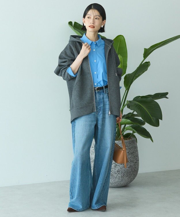 AMERICAN HOLIC ダンボールポンチZIPパーカー Dark Gray Mixture