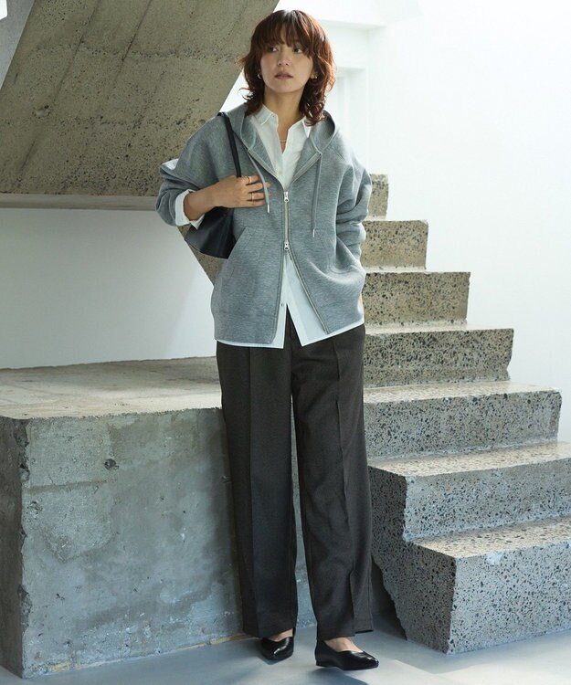 AMERICAN HOLIC ダンボールポンチZIPパーカー Gray Mixture