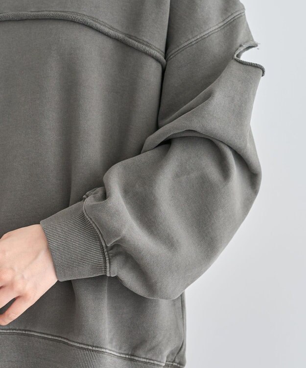 Green Parks ・ＤＯＵＢＬＥ　ＦＬＡＧＳ　カットオフピグメントスウェ Charcoal Gray