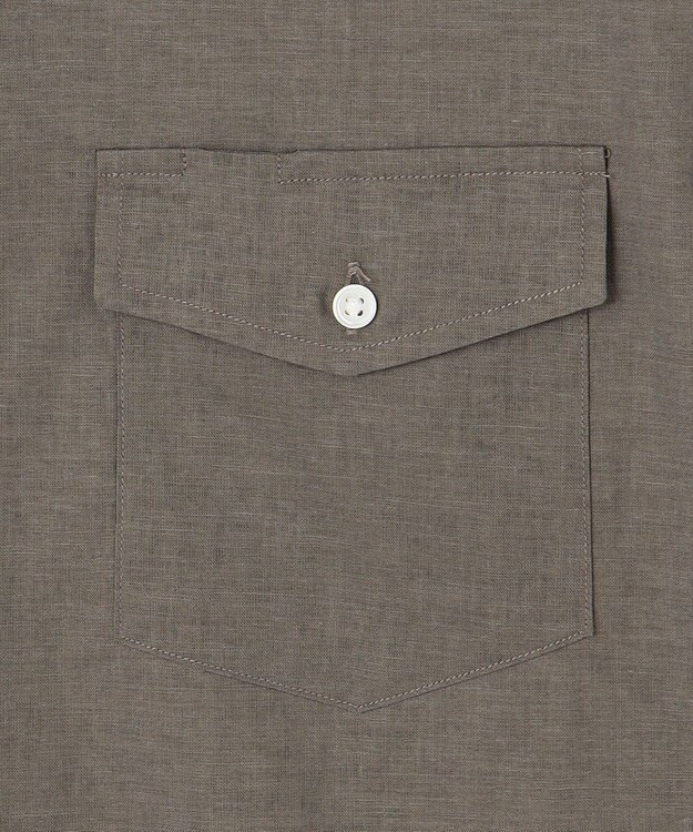 J.PRESS MEN 【WEB・一部店舗限定】コットンリネンシャツ ダークブラウン系