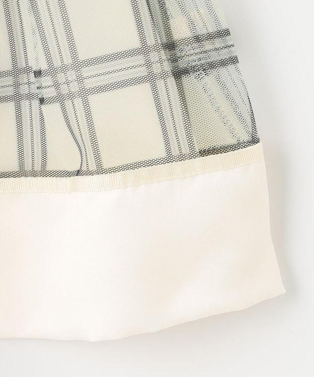 組曲 KIDS 【110-140㎝】ノエルチェック チュールスカート オフホワイト系5