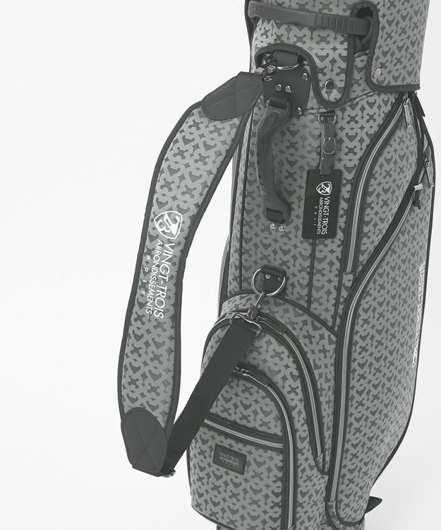 23区GOLF 【UNISEX】モノグラムライトキャディバッグ　ベテランゴルファーにもおすすめなモダンデザイン ブラック系5