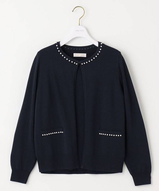 ANY SIS 【AIコラボ】リブインナー アンサンブル ネイビー