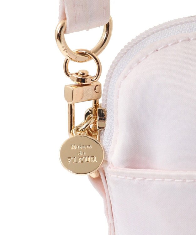Maison de FLEUR チュールハンドルラインストーンショルダーバッグ Pink
