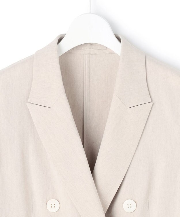 23区 【先行予約】リネンレーヨンストレッチ ダブルジャケット ベージュ系