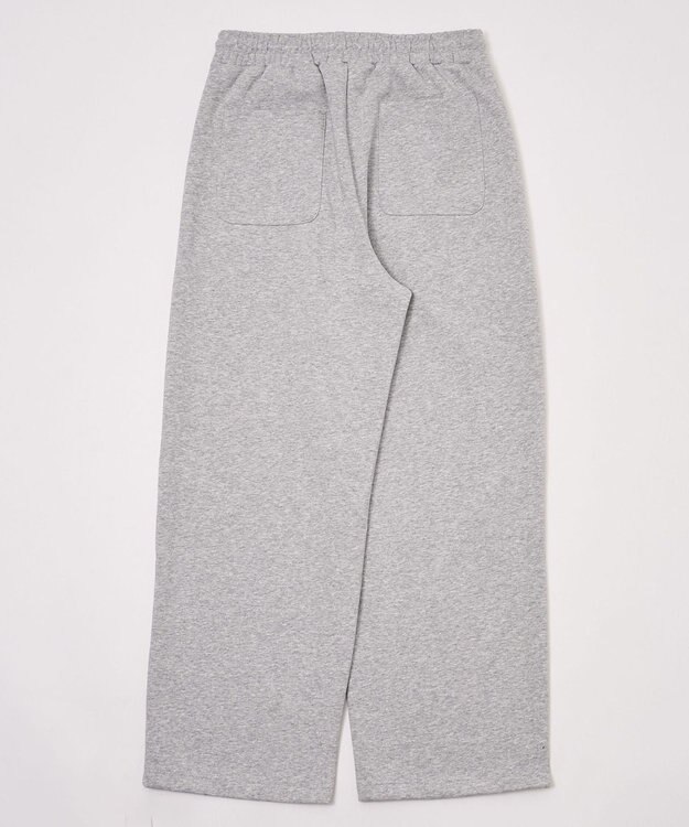 WEGO 【ウエストゴム/MLサイズ展開/ユニセックス着用ITEM】ボンディングワイドスウェットパンツ 杢グレー