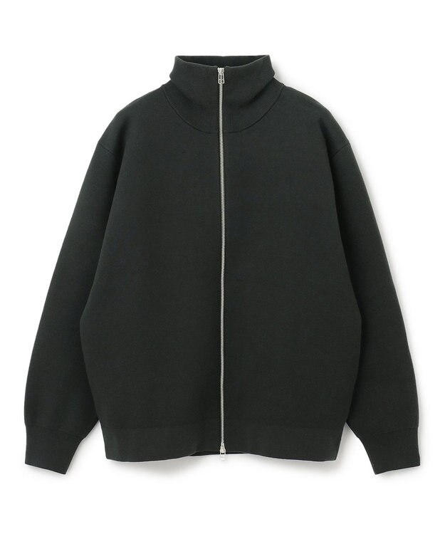 UNFILO MENS 【男女兼用/新色追加】スウェットライク ジップ タートルネックニット [24年秋冬商品] ダークグリーン