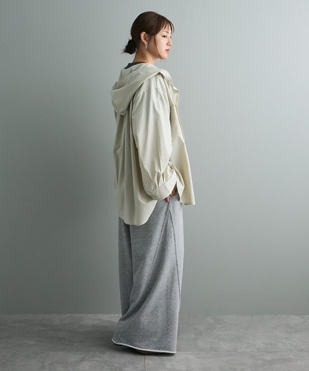 CRAFT STANDARD BOUTIQUE フーディーオーバーサイズシャツ Light Beige