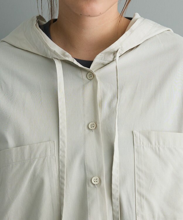 CRAFT STANDARD BOUTIQUE フーディーオーバーサイズシャツ Light Beige
