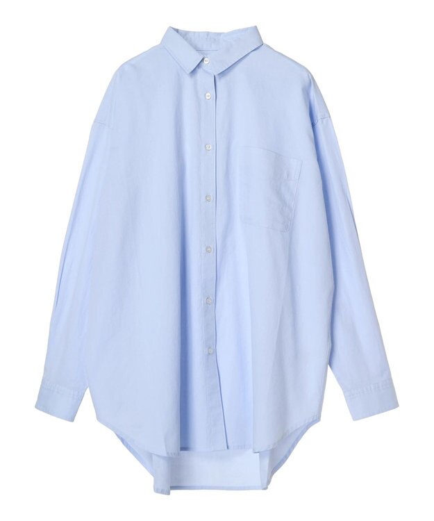 AMERICAN HOLIC ＵＶカット加工バックタックシャツチュニック Sax