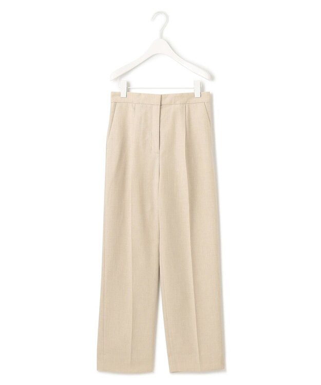 ICB L 【接触冷感・速乾・洗える】T.R.Liプレーンウィーブ ストレートパンツ フラックス系