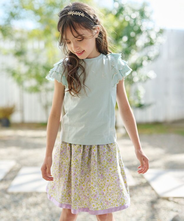 組曲 KIDS 【150-160㎝】メローメロー Tシャツ ミントグリーン系