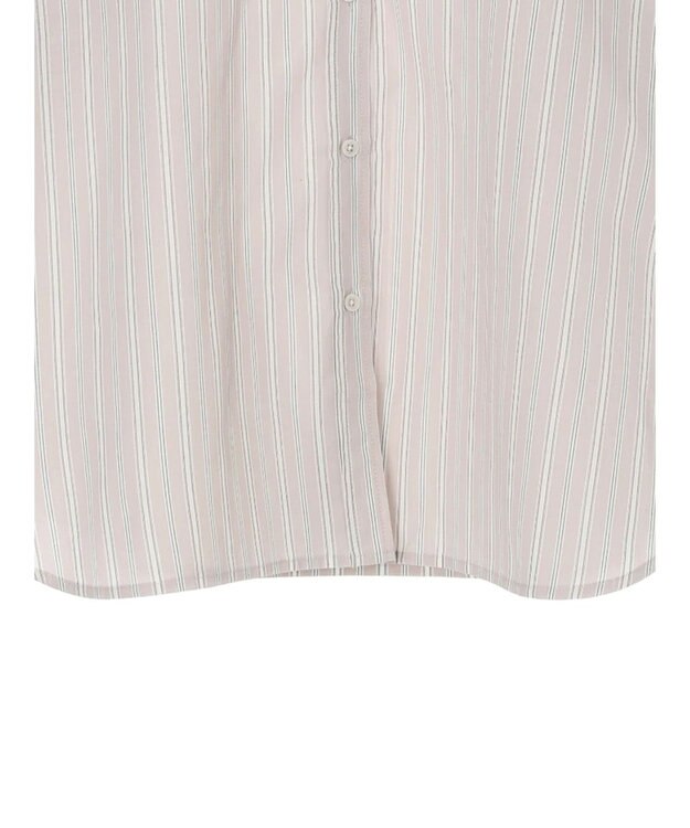 earth music&ecology レギュラーカラーシャツ Stripe Beige