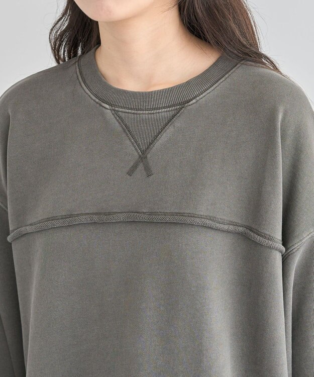 Green Parks ・ＤＯＵＢＬＥ　ＦＬＡＧＳ　カットオフピグメントスウェ Charcoal Gray