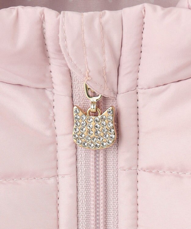 ANY KIDS 【洗濯機OK】中綿リボンコート ピンク