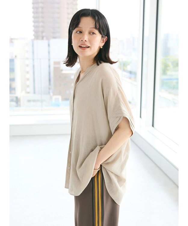 CRAFT STANDARD BOUTIQUE ヴィンテージボイルミルフィーユチュニック Beige