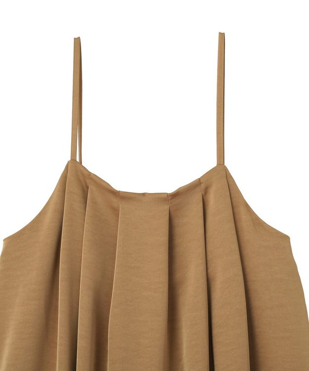 AMERICAN HOLIC タックサテンキャミワンピース Camel