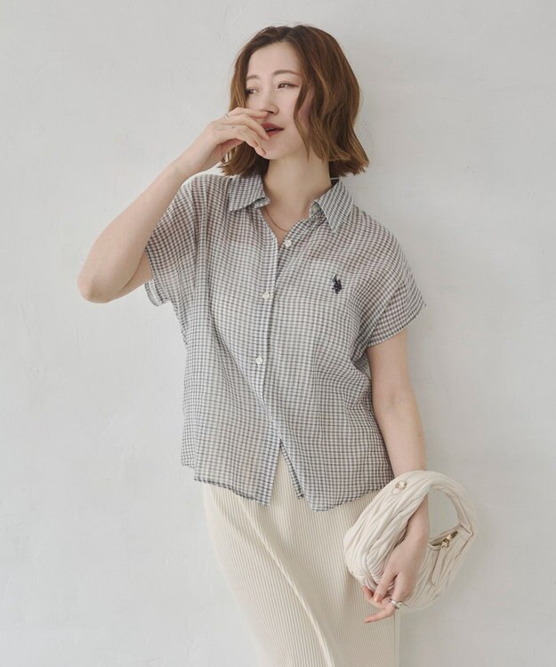 WEGO U.S. POLO ASSN.別注 フレンチスリーブシャツ ホワイト