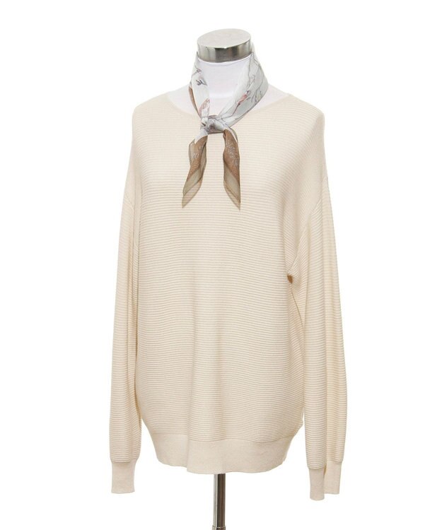 MOONBAT 【WEB限定】PAUL & JOE ACCESSOIRES シルクシフォンスカーフ 58×58cm ブラウン(Birds on Branch)