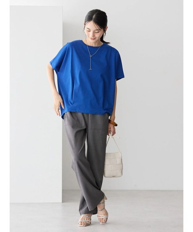 AMERICAN HOLIC 接触冷感裾タックカットプルオーバー Blue