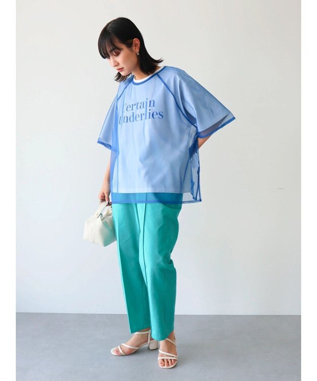 Green Parks ＳＥＴ２点　チュール＋ロゴＴｅｅ Blue