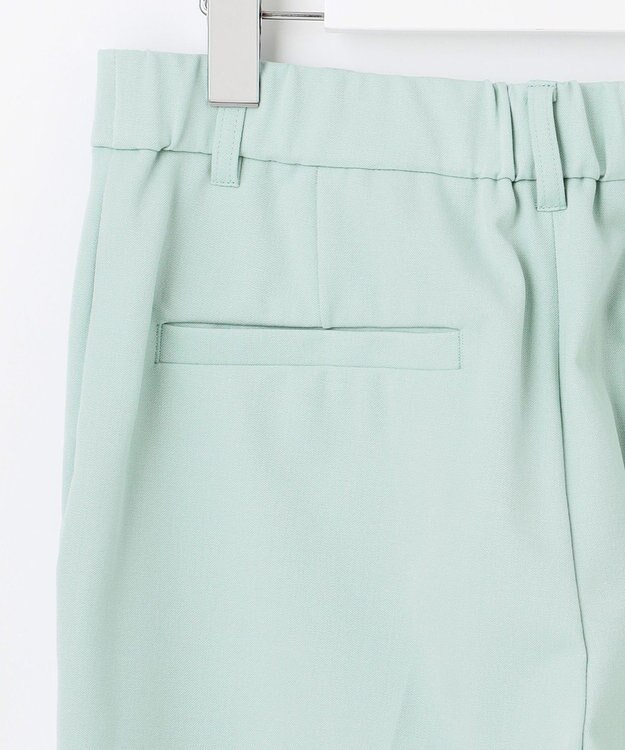 自由区 【撥水加工・洗える】TRギャバ裏起毛テーパード パンツ アイスグリーン