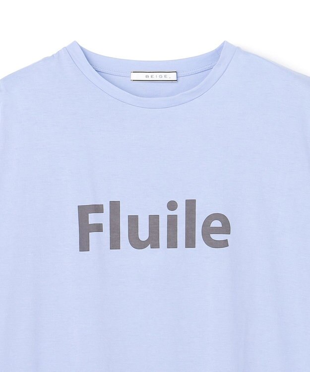 BEIGE， STELLERITE / コットンロゴTシャツ Sax