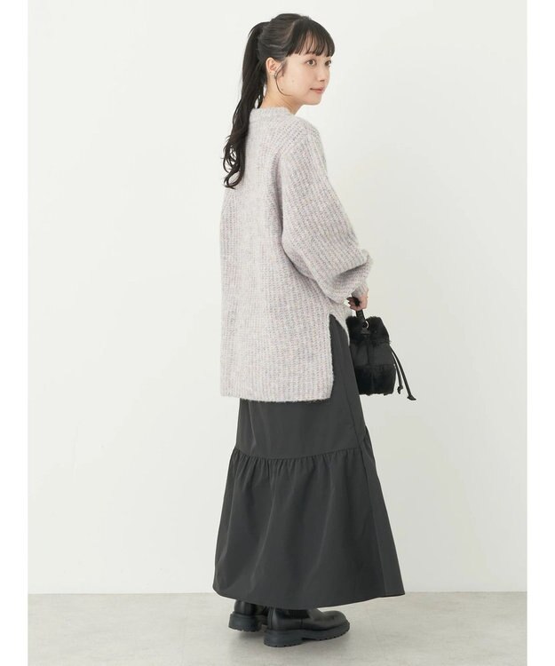 earth music&ecology イレヘム切替スカート Black