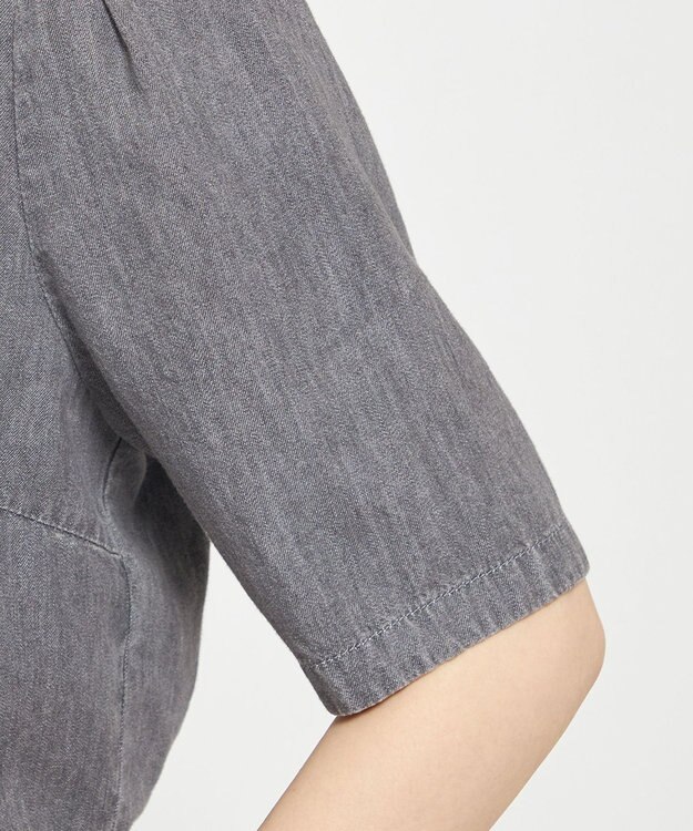 uncrave ライトデニム パフスリーブブラウス グレー