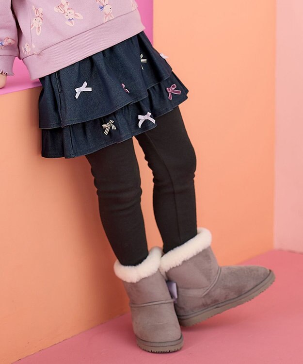 ANY KIDS デニム ニット スカッツ インディゴ