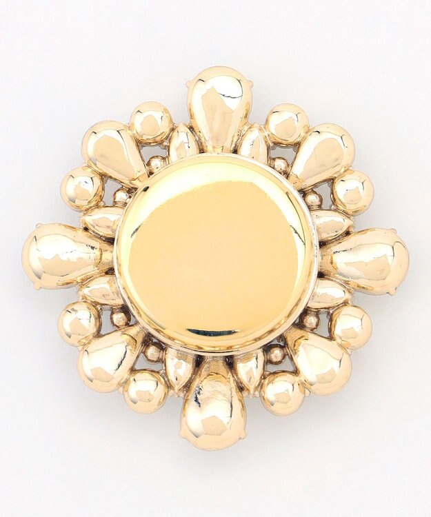 J.PRESS LADIES マグネットビジュー ブローチ ゴールド系