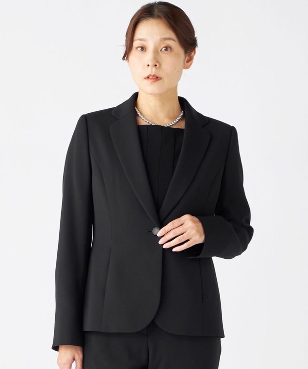 自由区 FORMAL 【ゆったりサイズも】テーラードジャケット ブラック系