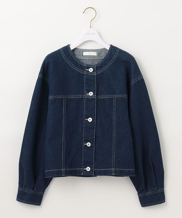 ANY SIS 【洗える】ライトツイルデニム ジャケット インディゴ