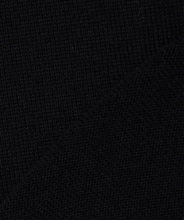 23区 【洗える】エンブロイダリー フラワーレースコンビ ニット ブラック系