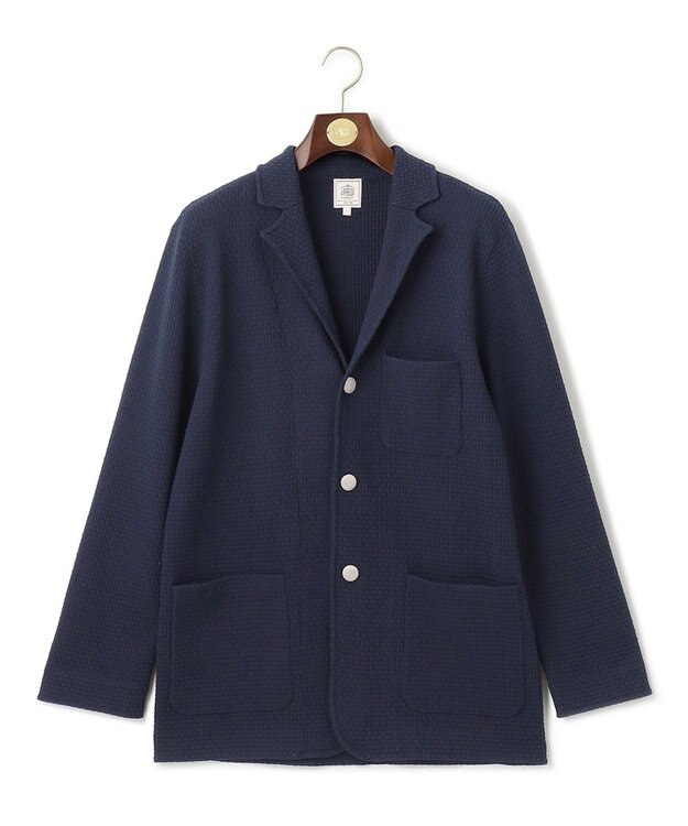 J.PRESS MEN 【High twist links】ニットブレザー ネイビー系