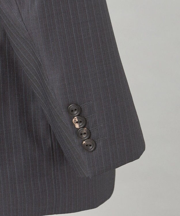 GOTAIRIKU 【Loro Piana Fabric】365 通年スーツ(グレー×ストライプ) グレー系1