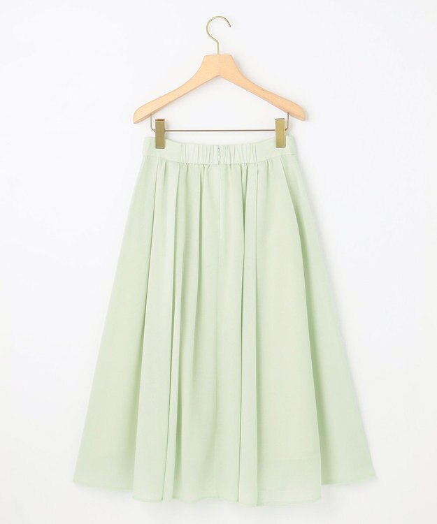 組曲 【セット着用可】ウールライクサキソニータック スカート スモーキーグリーン系