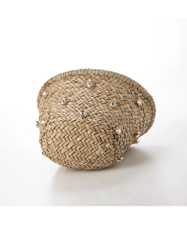 UNBILLION kakatoo ビジュー付きカゴバッグ オレンジ