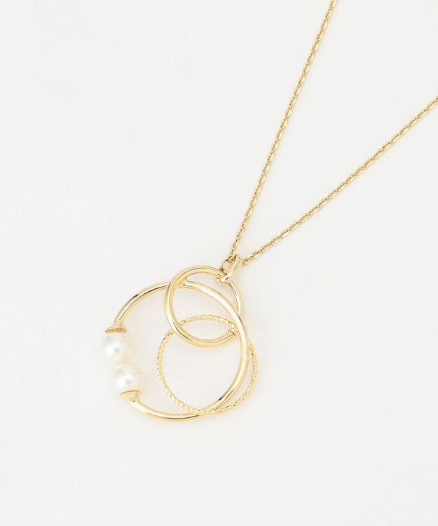 J.PRESS LADIES パールリング ネックレス ゴールド系