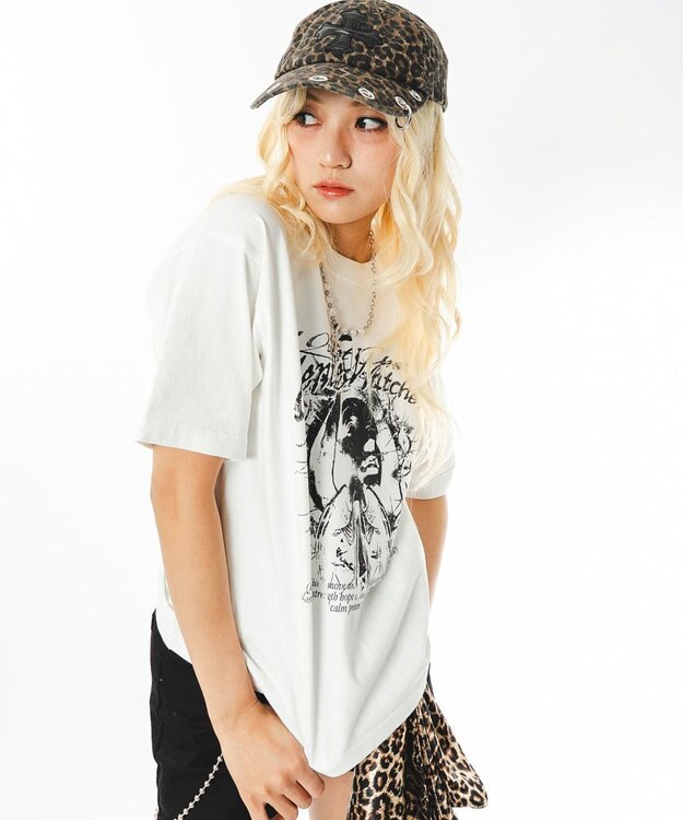 WEGO 【ユニセックス着用ITEM】ブリーチグラフィックT（SS） ホワイト