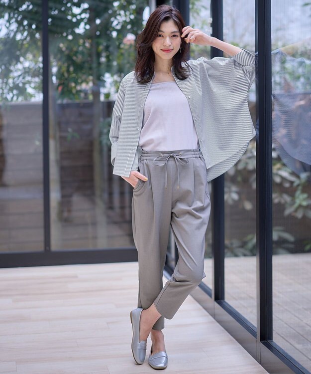 ANY L 【UVカット/抗菌防臭/速乾/手洗い可】エニィファンクション ストライプドルマンシャツ ブルーロンスト