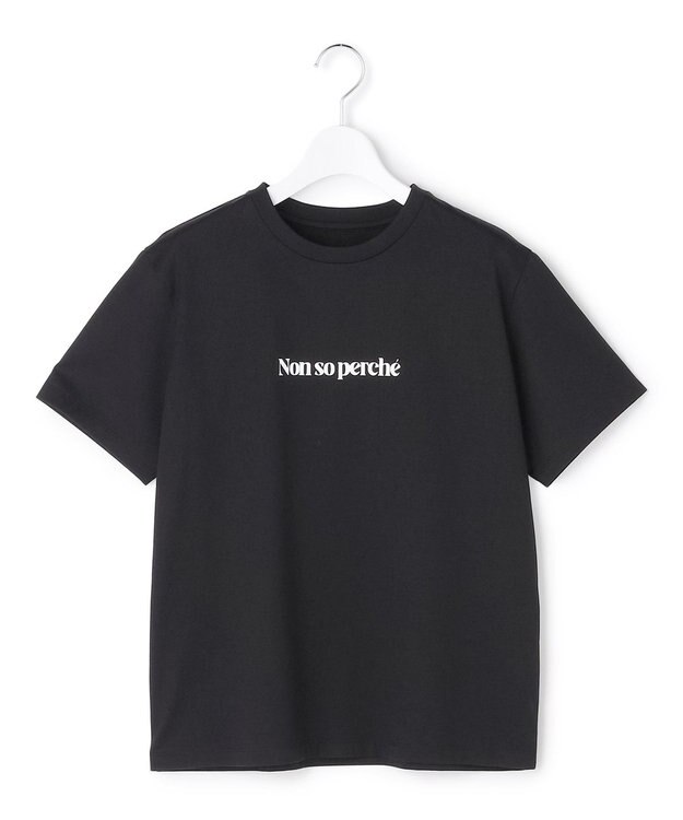 23区 L 【R(アール)】プレミアムコットンジャージー ロゴ Tシャツ ブラック系