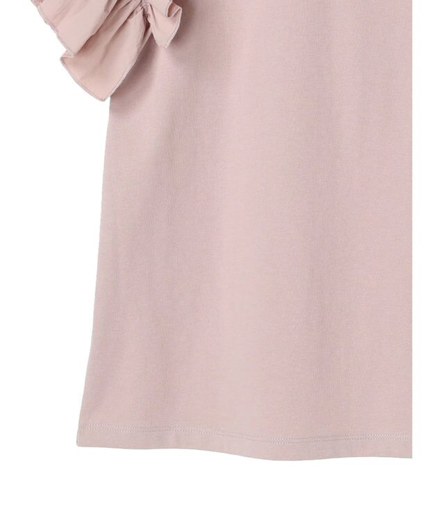 earth music&ecology フリルスリーブカットソー Pink Beige