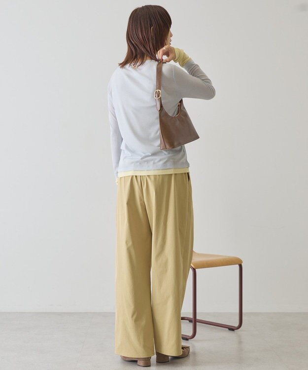 AMERICAN HOLIC 配色シアーレイヤードプルオーバー Yellow