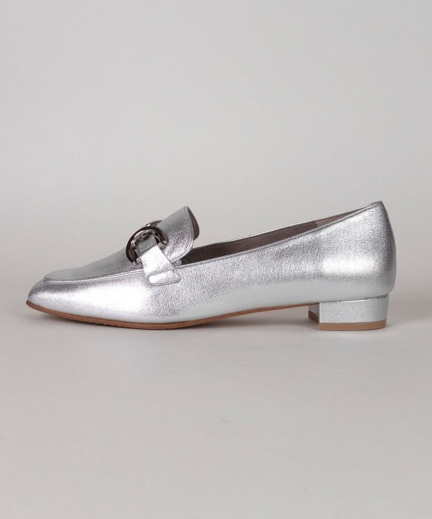 Dominic3 ダブルリング レザーローファー シルバー