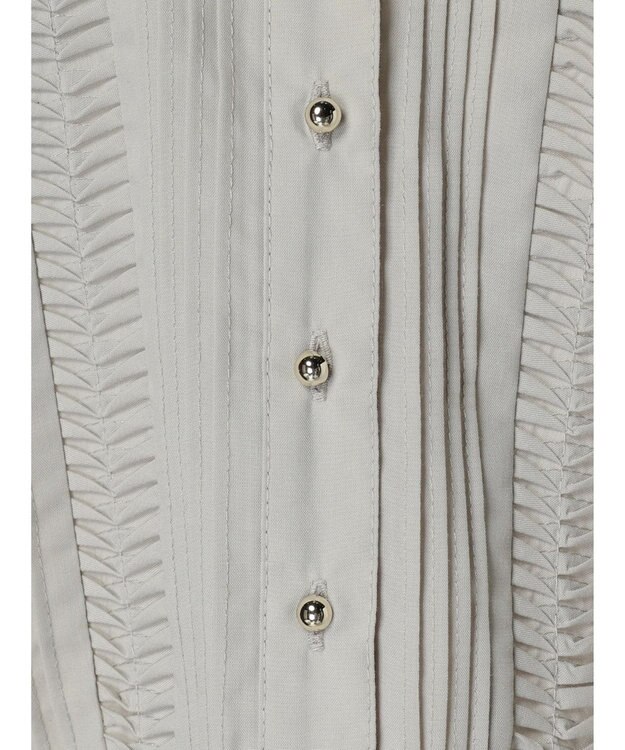 Green Parks ・ＥＬＥＮＣＡＲＥ　ＤＵＥ　ピンタックフレンチブラウス Gray Beige