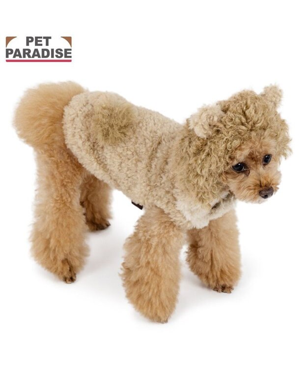 PET PARADISE ペットパラダイス ライオン ふわふわ パーカー 小型犬 ベージュ